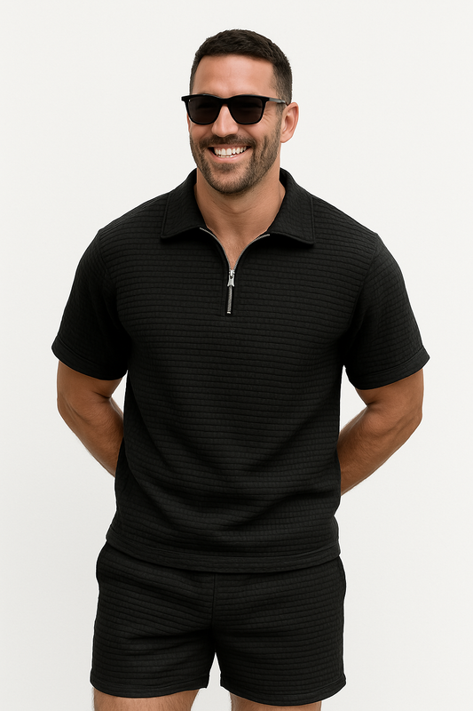 Men's Two Piece Set in Black