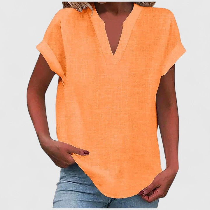 Women's V Neck Relaxed Fit Blouse