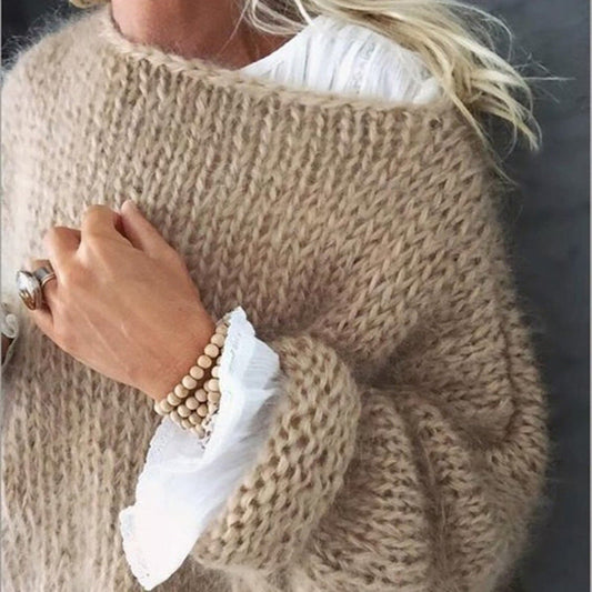 Women's Off Shoulder Fluffy Oversized Jumper view 2