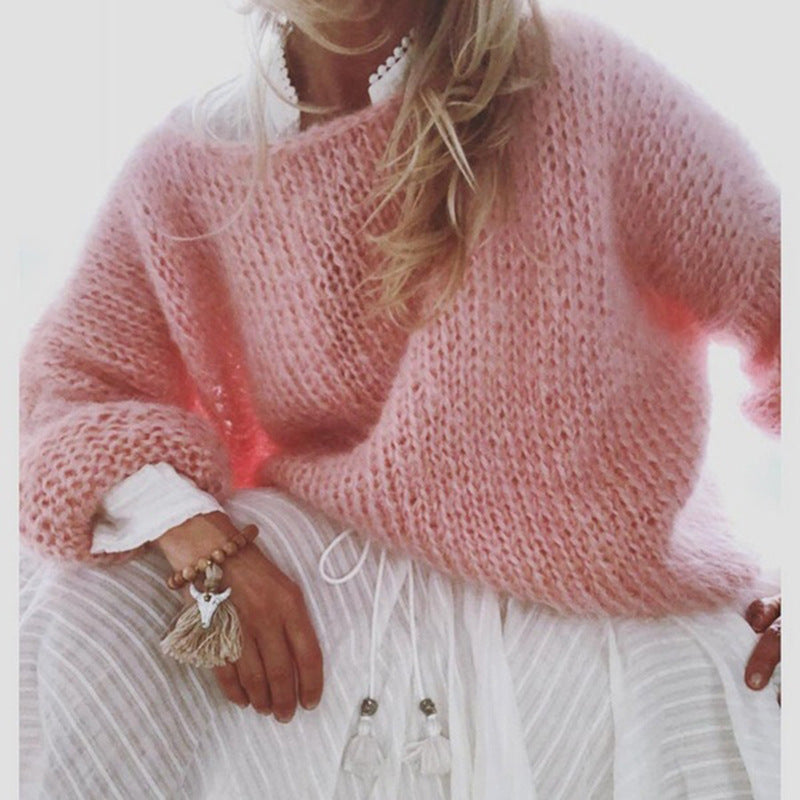 Women's Off Shoulder Fluffy Oversized Jumper view 4
