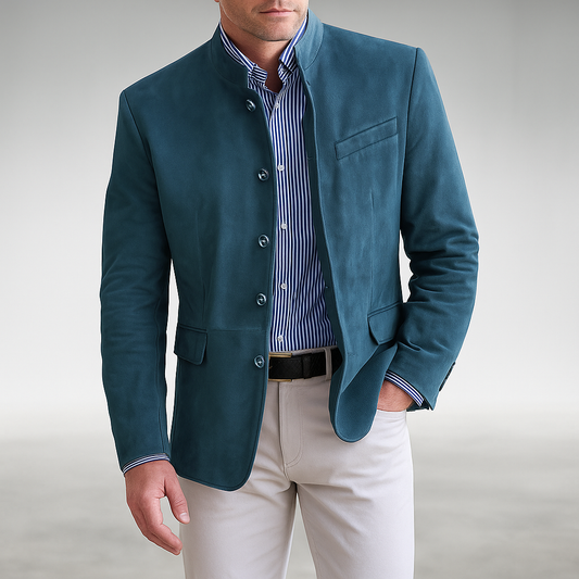Men's Gray Blazer in Blue