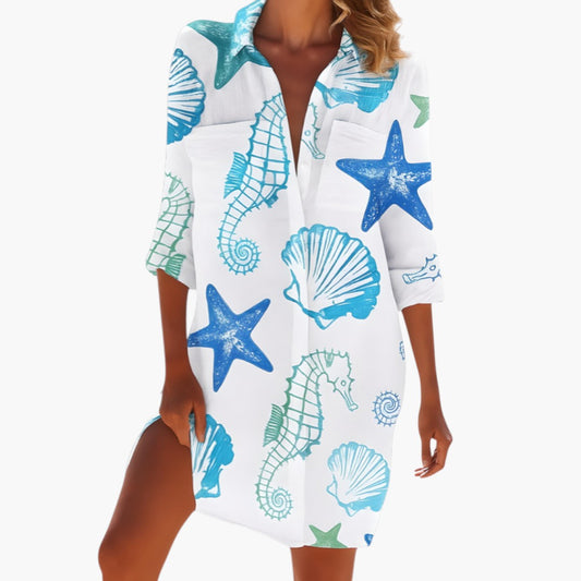 Women's Floral Shirt Dress view 2