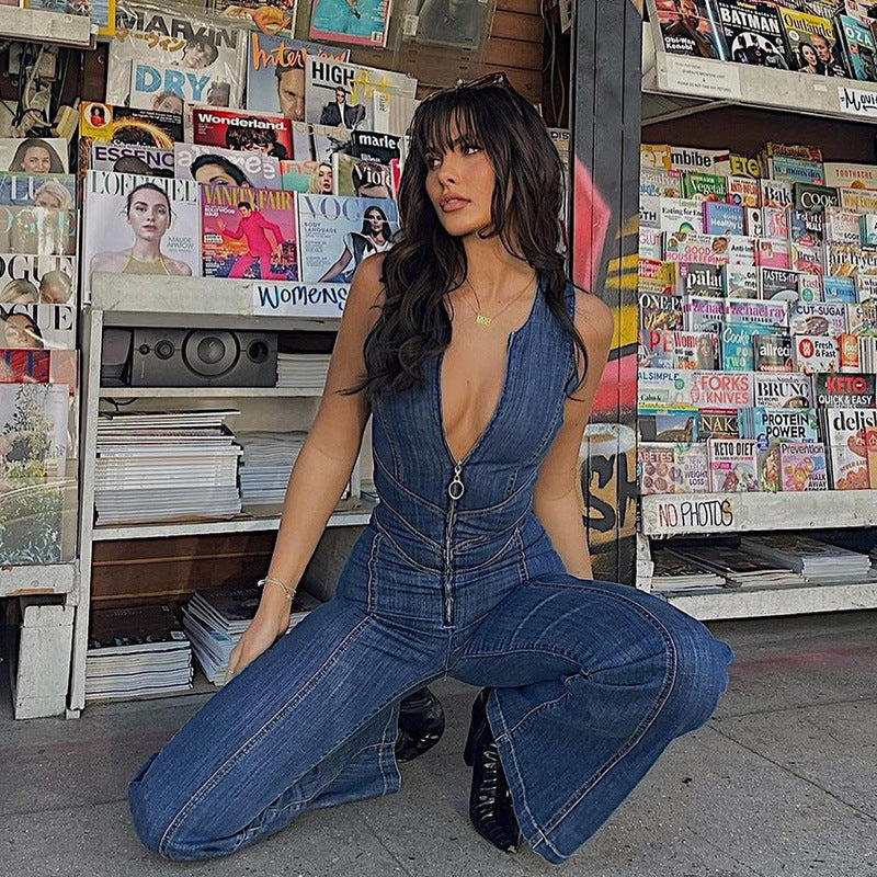 Women's Blue Jumpsuit view 8