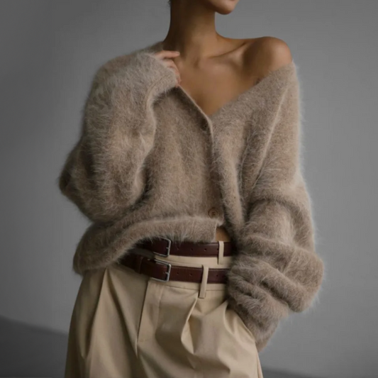 Women's Knitted Relaxed Fit Cardigan view 2