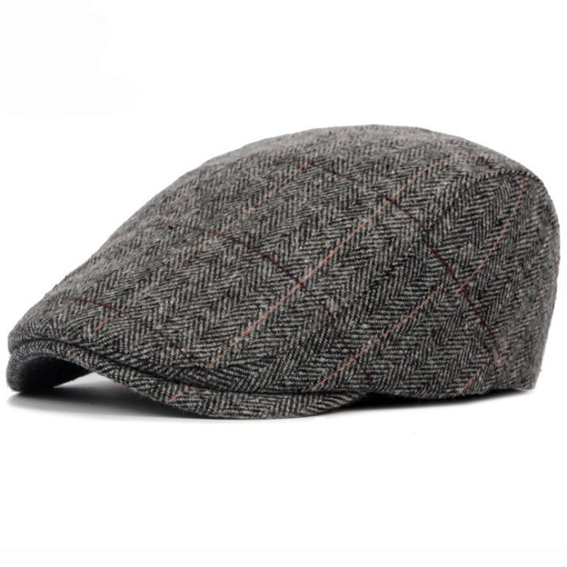 Men's Pinstripe Casual Flat Cap view 3