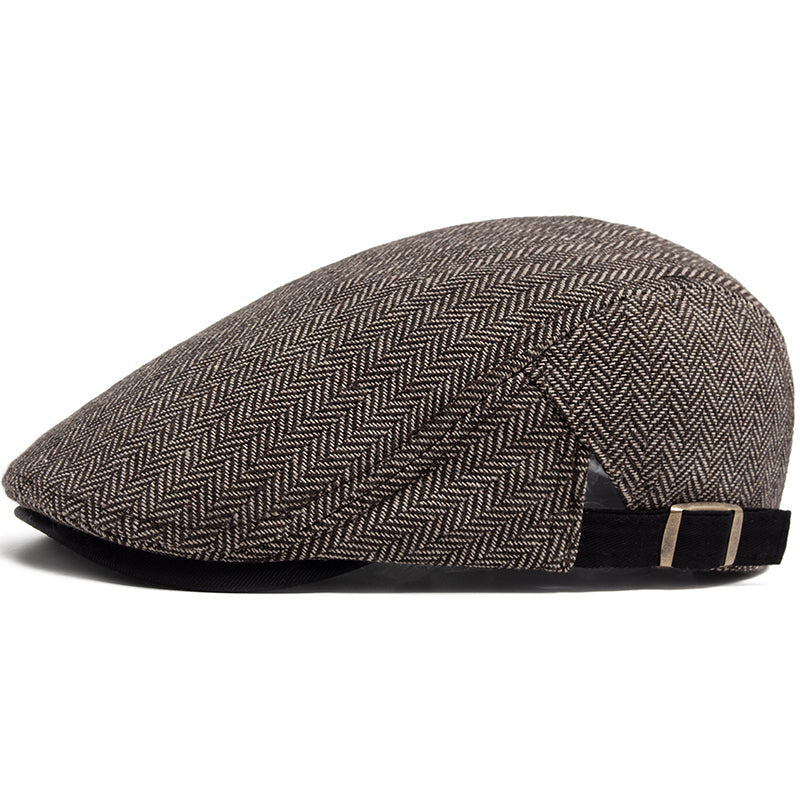 Men's Herringbone Casual Flat Cap view 5