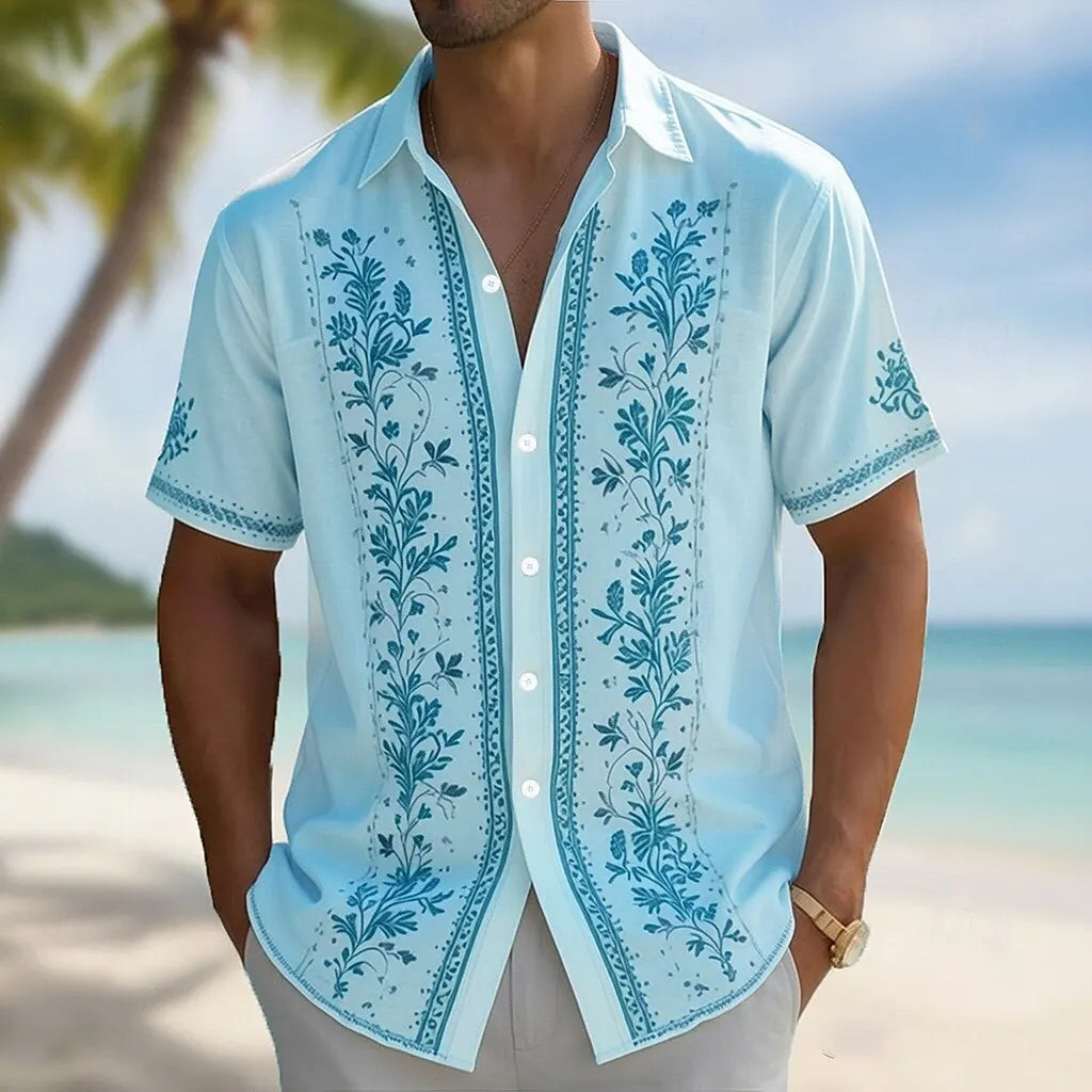 Men's Yellow Shirt in Blue