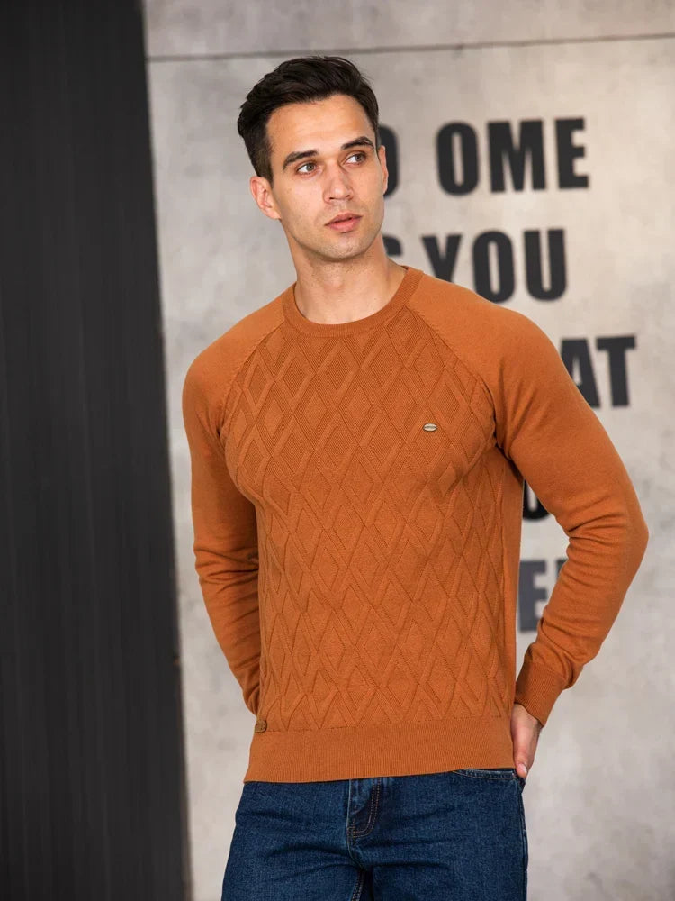 Men's Ivory Crew Neck Jumper