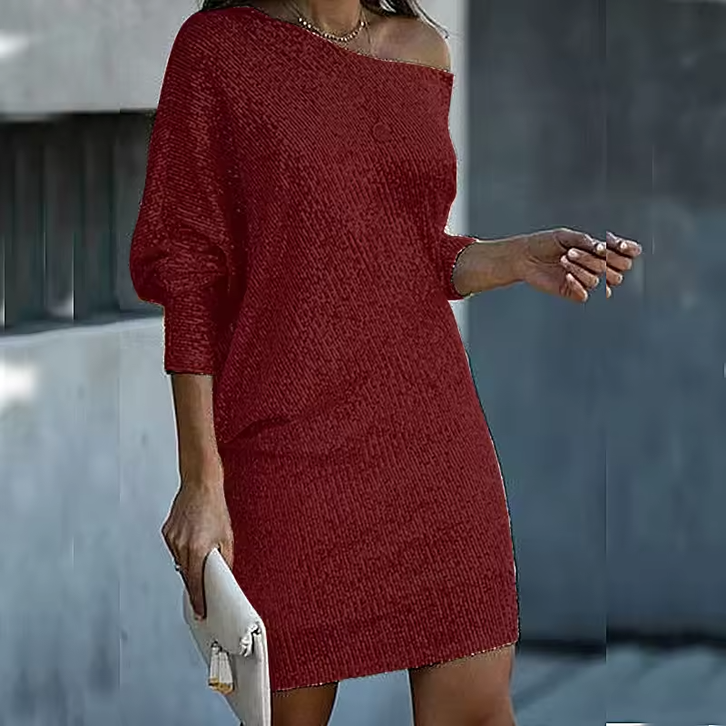 Women's Sequin Maxi Dress for Weddings and Parties in Burgundy