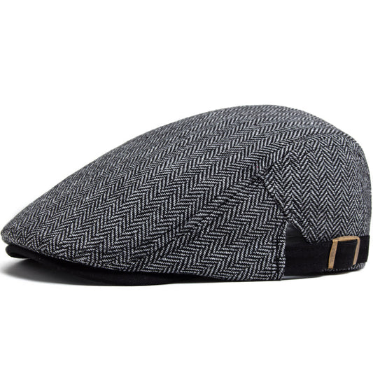 Men's Herringbone Casual Flat Cap view 2