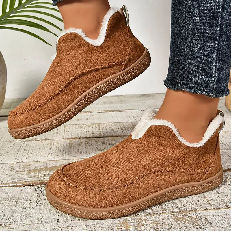 Women's Fleece Lined Non Slip Ankle Slippers