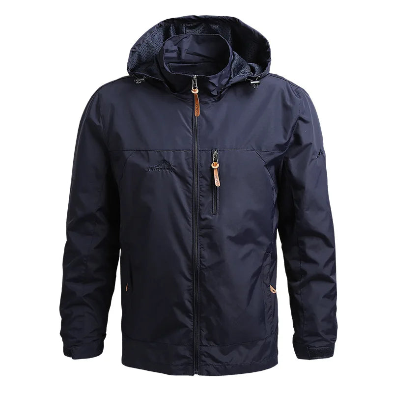 Men's Hooded Zip Up Bomber Jacket