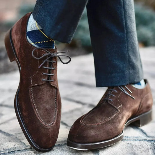 Men's Flat Shoes in Dark Brown