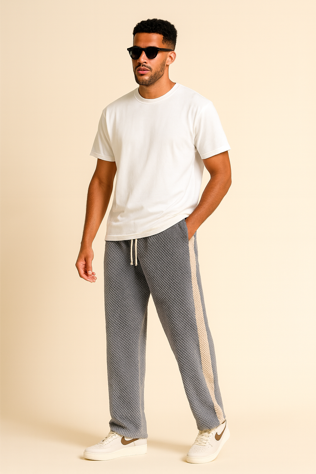 Men's Relaxed Fit Striped Trousers