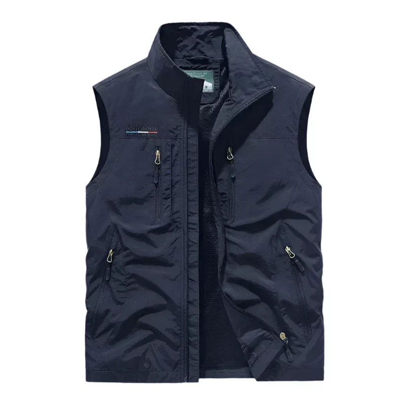 Men's Khaki Sleeveless Gilet