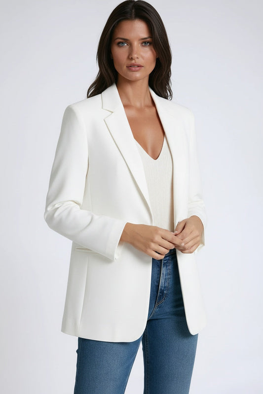 Women's Longline Blazer in White