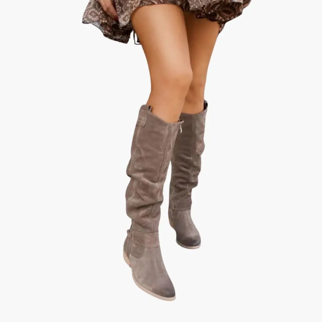 Women's Block Heel Slouch Knee High Boots view 10