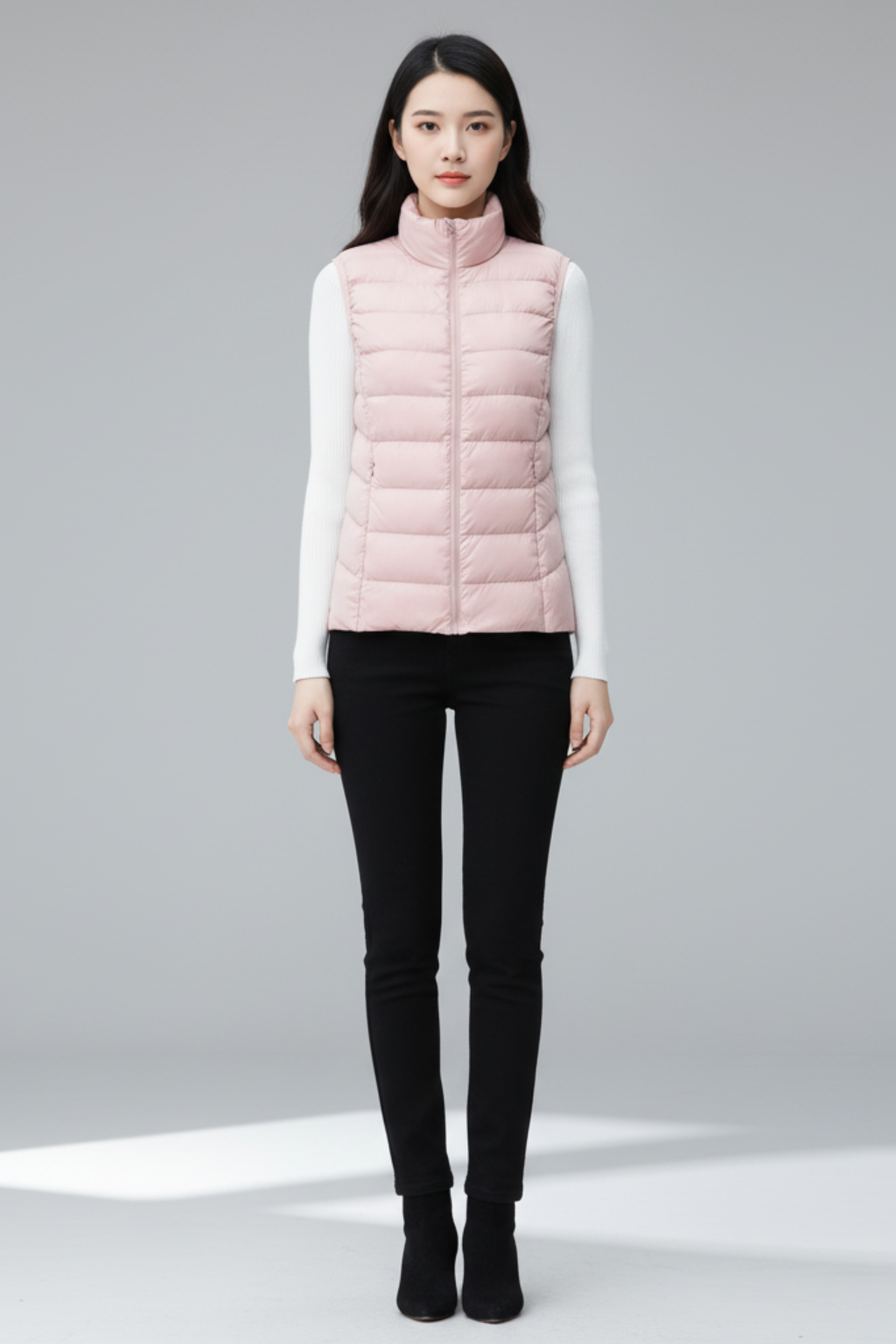 Women's Lightweight Puffer Jacket in Light Pink