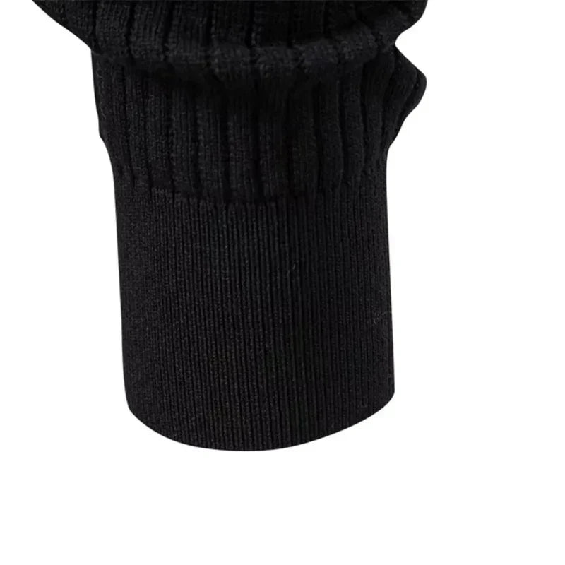 Men's Ribbed Knitted Button Front Jumper