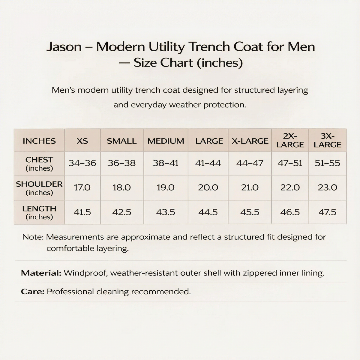 Men's Utility Trench Coat