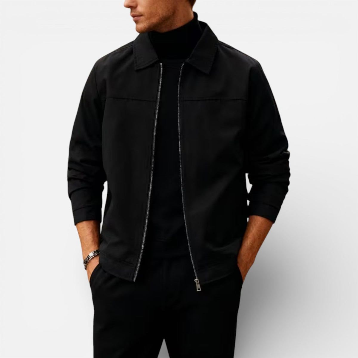 Men's Lapel Collar Lightweight Jacket