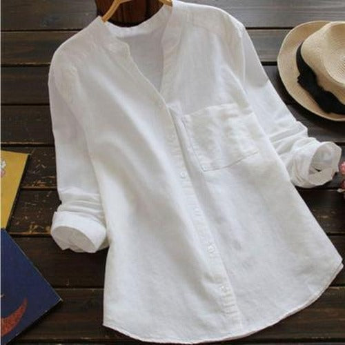 Women's Relaxed Fit Blouse in White