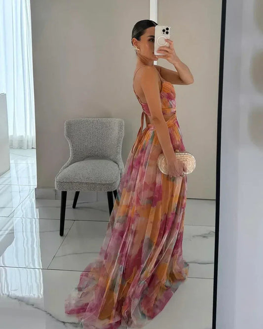 Women's Orange Maxi Dress
