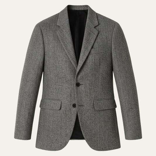 Men's Herringbone Blazer in Gray