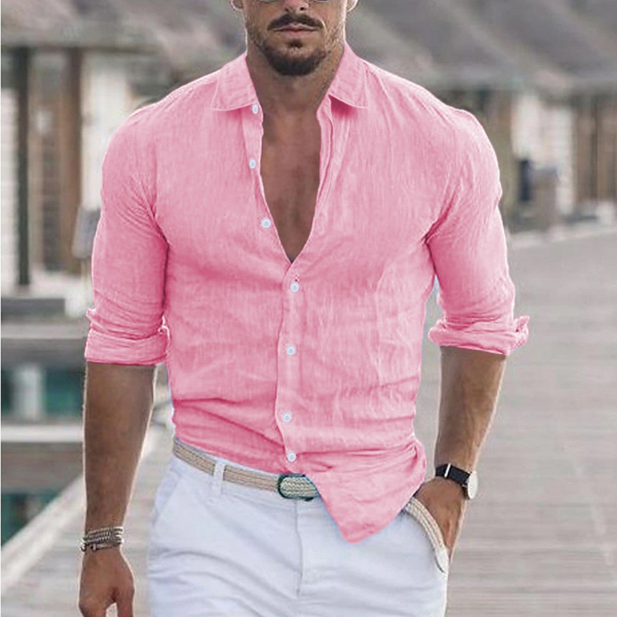 Men's Long Sleeve Casual Shirt for Everyday Wear view 11