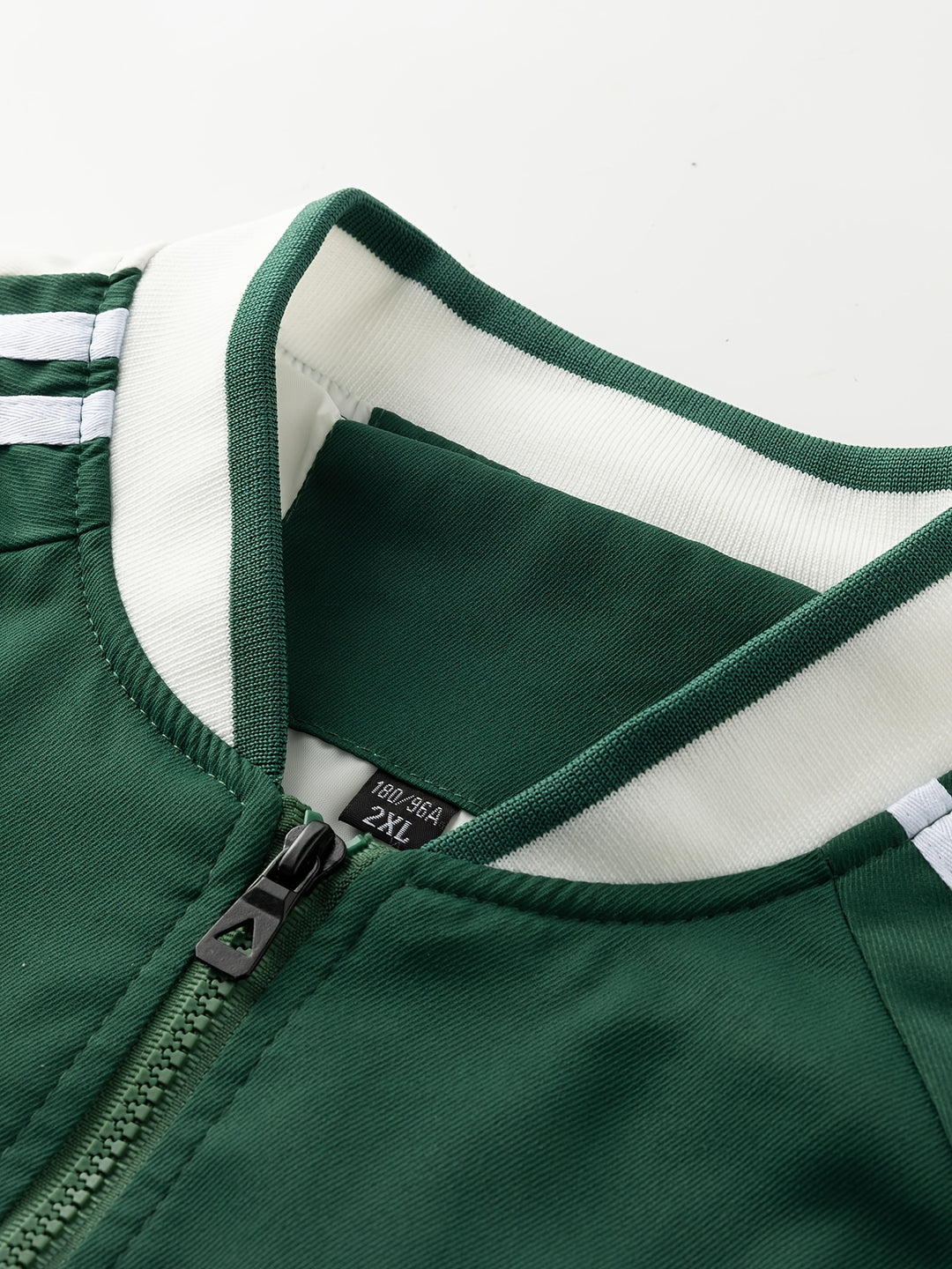 Men's Ribbed Zip Up Casual Bomber Jacket