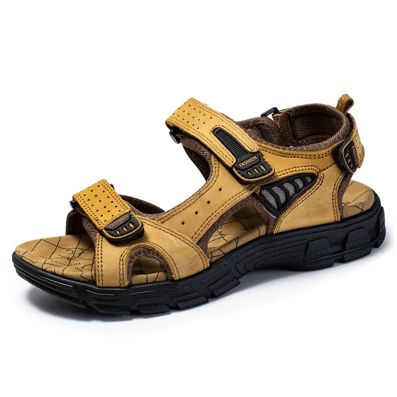 Men's Cushioned Sandals in Yellow brown