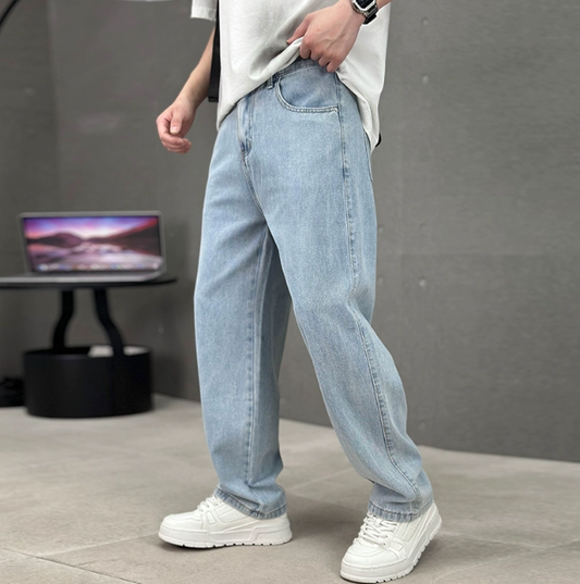 Men's Blue Relaxed Fit Jeans