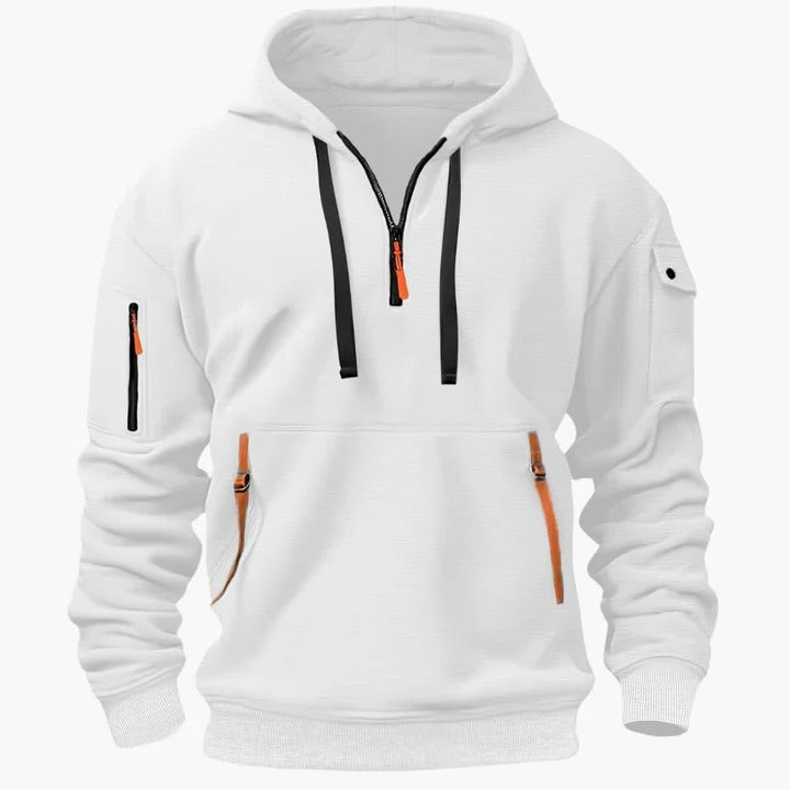 Men's Utility Hoodie in White