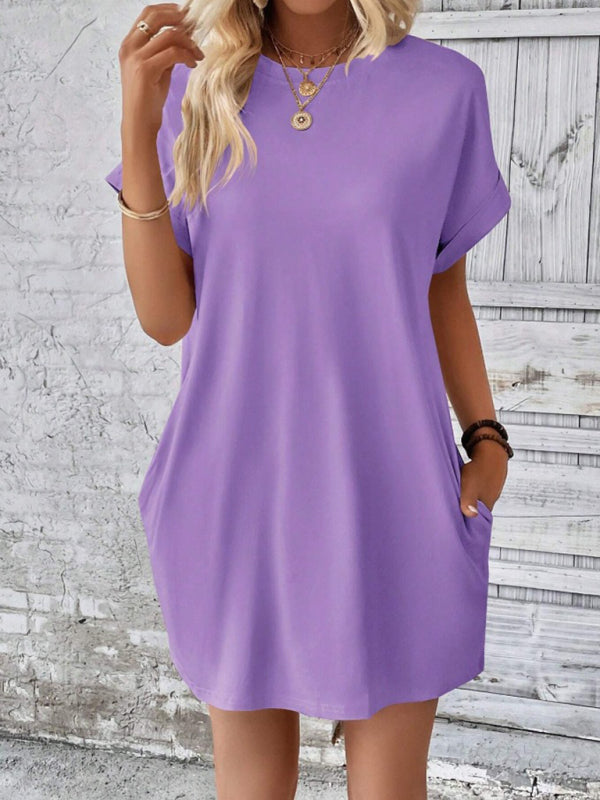 Women's Relaxed Fit Short Sleeve Maxi Dress