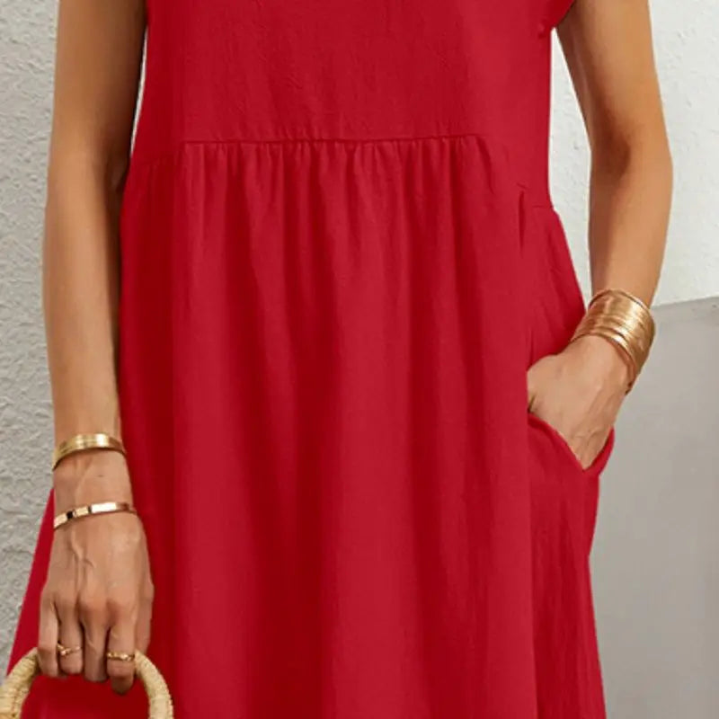 Women's Short Sleeve Maxi Dress