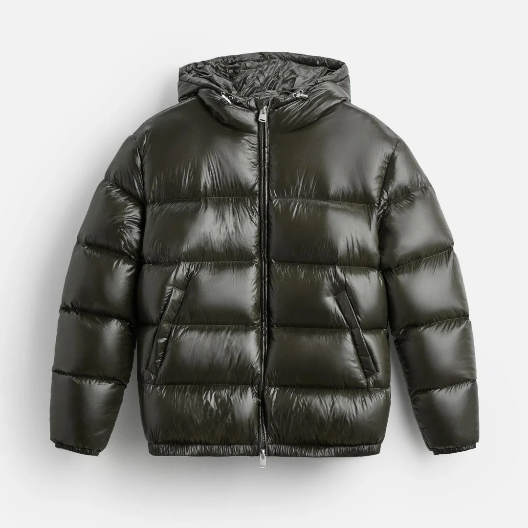 Men's Hooded Oversized Quilted Jacket