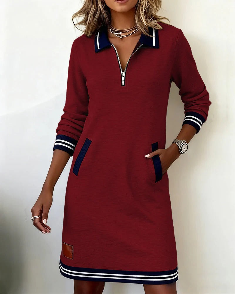 Women's Relaxed Fit Zip Up Maxi Dress view 21