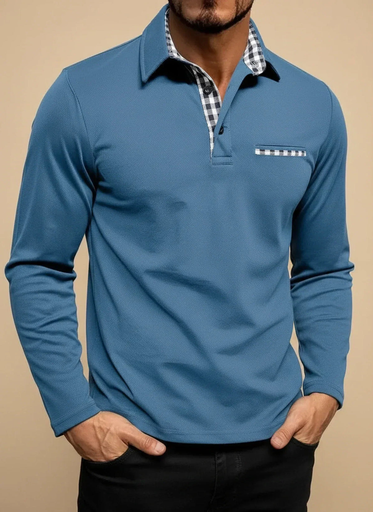 Men's Polo Shirt in Light Blue