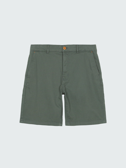 Men's Knee Length Patch Pocket Button Front Shorts