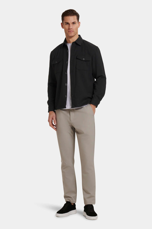 Men's Stretch Long Sleeve Patch Pocket Overshirt