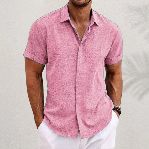 Men's Short Sleeve Textured Shirt view 7
