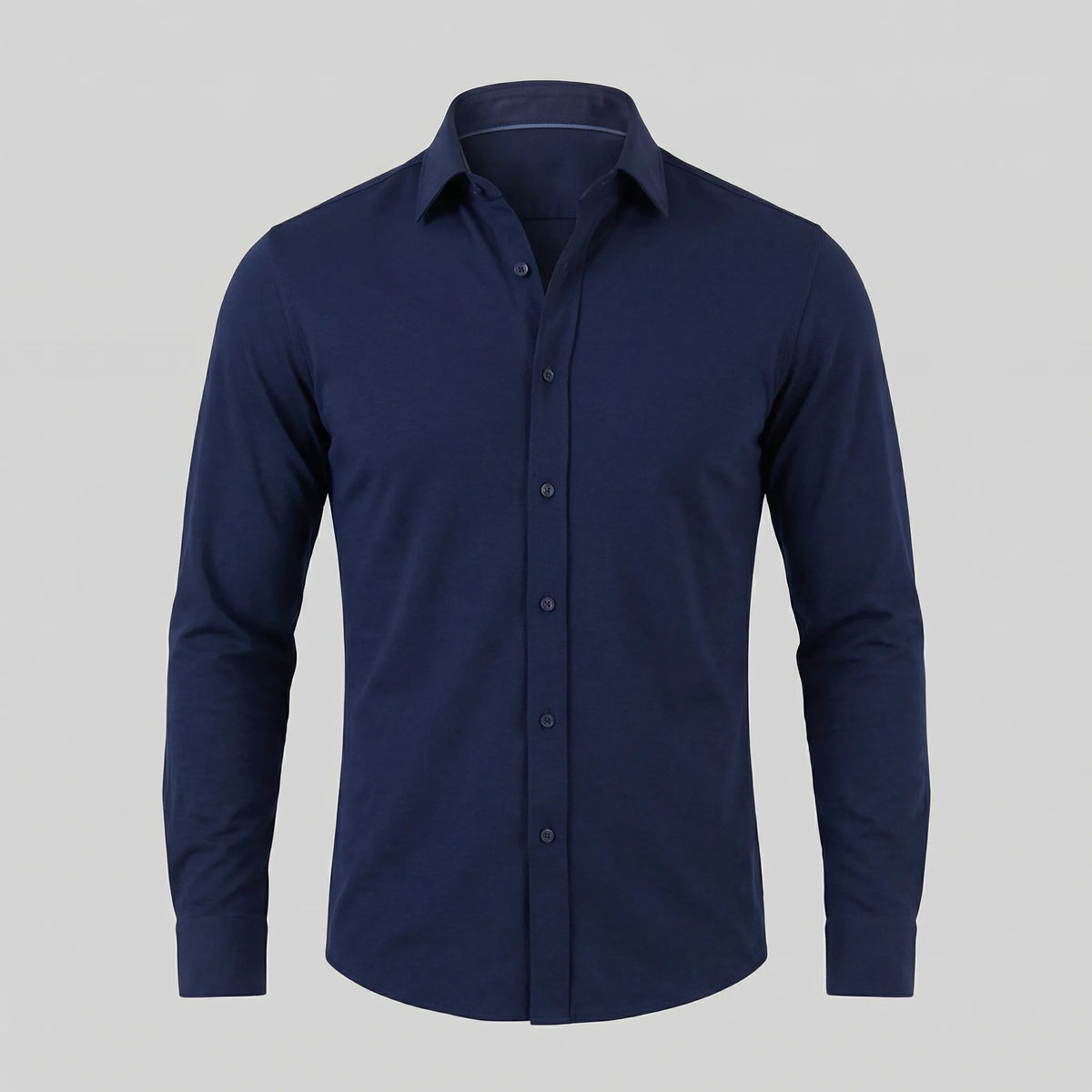 Men's Slim Fit Mandarin Collar Long Sleeve Button Front Shirt