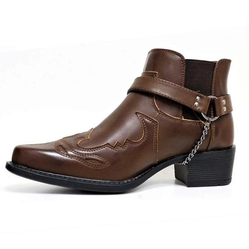 Men's Pointed Toe Ankle Boots