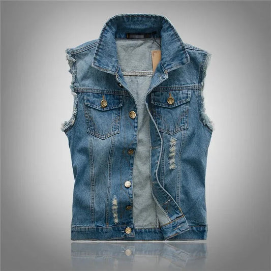 Men's Sleeveless Gilet in Blue