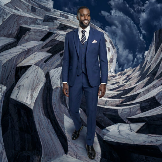 Men's Navy Three Piece Suit