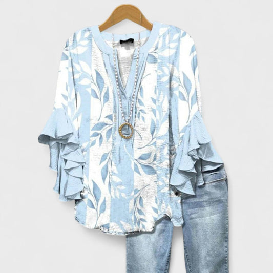 Women's Lightweight Blouse in Light Blue