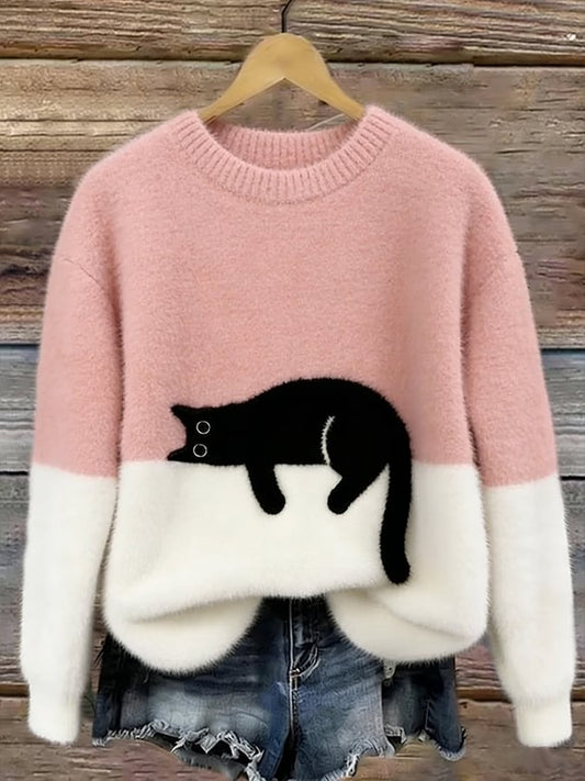 Women's Printed Knitted Draped Jumper view 2
