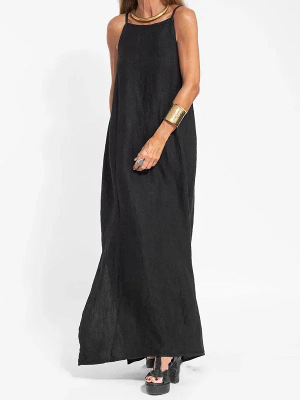 Women's Green Sleeveless Casual Maxi Dress