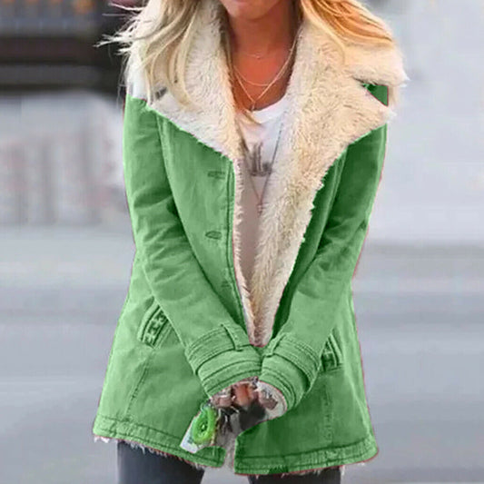 Women's Thermal Casual Winter Coat in Green