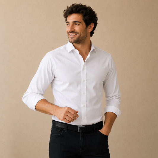 Men's Red Slim Fit Shirt